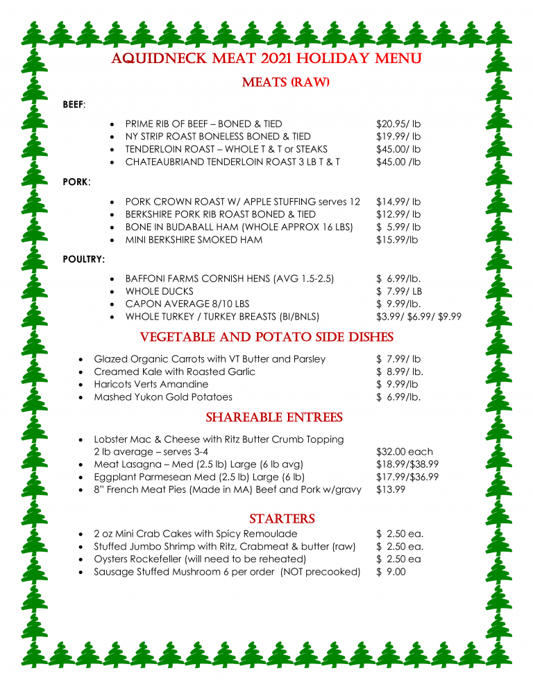 Christmas Aquidneck Meat Market